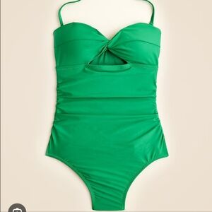 J. Crew Green One Piece Swimsuit